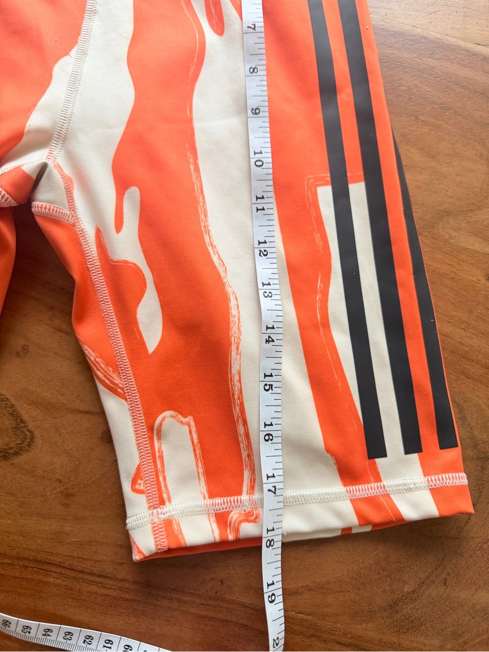Women’s Orange & Cream Active Biker Shorts run compression size S adidas - Picture 9 of 10